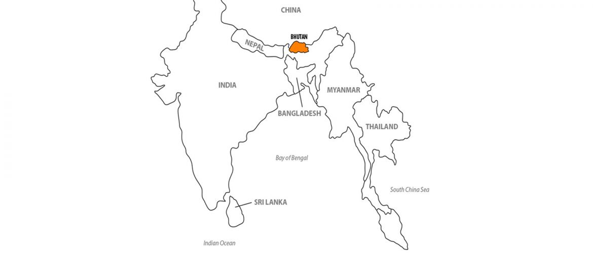 แผนที่ประเทศภูฏาน